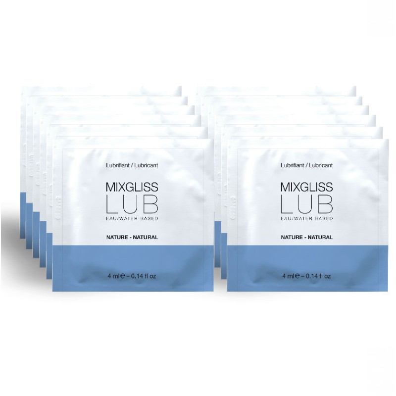 MIXGLISS - LUBRIFICANTE NATURAL BASE DE GUA 12 DOSE ÚNICA 4 ML