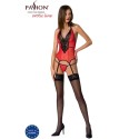 PASSION - PEONIA CORSET LINHA ERÓTICA VERMELHO L/XL