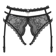 OBSESSIVE - PEARLOVE PRETO GARTER PANTY XS/S