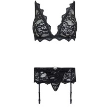 LIVCO CORSETTI FASHION - BELITA LC 90231 BH + HÖSCHE + STRUMPFGÜRTEL SCHWARZ L/XL