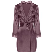 LIVCO CORSETTI FASHION - JACQUELINE LC 90249 DRESSING GOWN + SHIRT + PANTY VIOLET L/XL