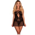 LIVCO CORSETTI FASHION - BARIRIN LC 90633 HEMD + HOSE SCHWARZ L/XL