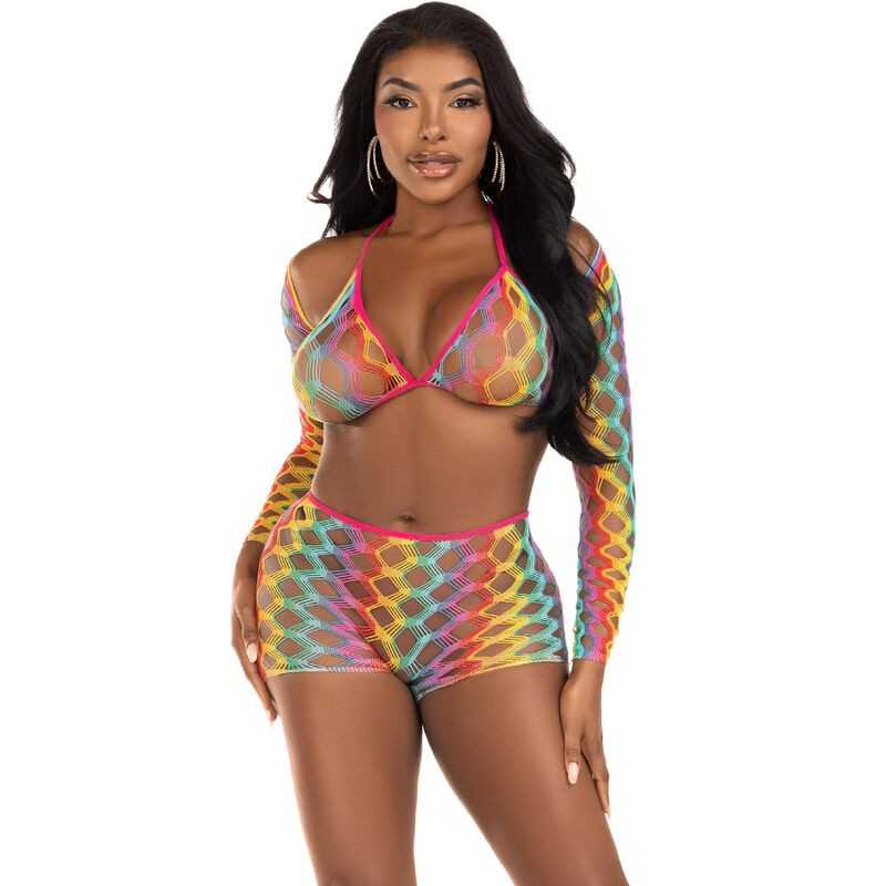 LEG AVENUE - CONJUNTO DE TRÊS PEÇAS MULTICOLOR LEG AVENUE - CONJUNTO DE TRÊS PEÇAS MULTICOLOR