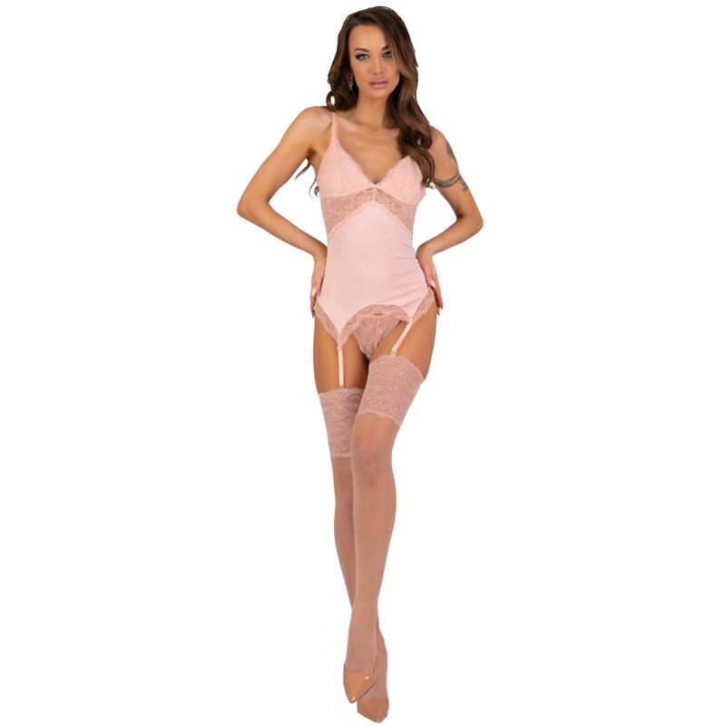 LIVCO CORSETTI FASHION - CONJUNTO PERSINNE PÊSSEGO CORSET +