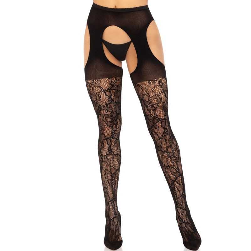 LEG AVENUE - BAS JARRETIÈRE DENTELLE NOIR LEG AVENUE - BAS JARRETIÈRE DENTELLE NOIR