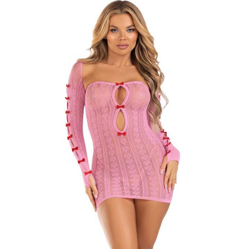 LEG AVENUE - VESTIDO CORAÇÃO E LAÇOS ROSA TAMANHO ÚNICO LEG AVENUE - VESTIDO CORAÇÃO E LAÇOS ROSA TAMANHO ÚNICO