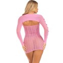 LEG AVENUE - KLEID HERZ SCHLEIFEN ROSA EINHEITSGRÖSSE