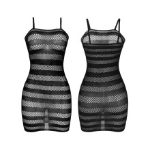 SUBBLIME - 951733 VESTIDO DE REDE COM LISTRAS PRETAS TAMANHO