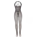 SUBBLIME - 951788 LANGER NETZ-BODYSTOCKING MIT RIEMEN AUF BRUST