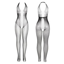 SUBBLIME - 951832 BODYSTOCKING WITH OPEN BACK AND CROSS DETAILS BLACK ONE SIZE