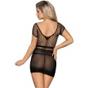 SUBBLIME - 951917 ROBE COURTE NOIRE EN CROCHET GRILL TAILLE