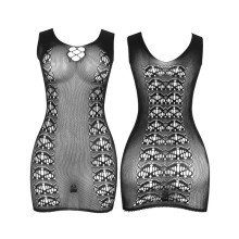 SUBBLIME - 952167 KURZER ELASTISCHER NETZ-KLEID SCHWARZ EINE