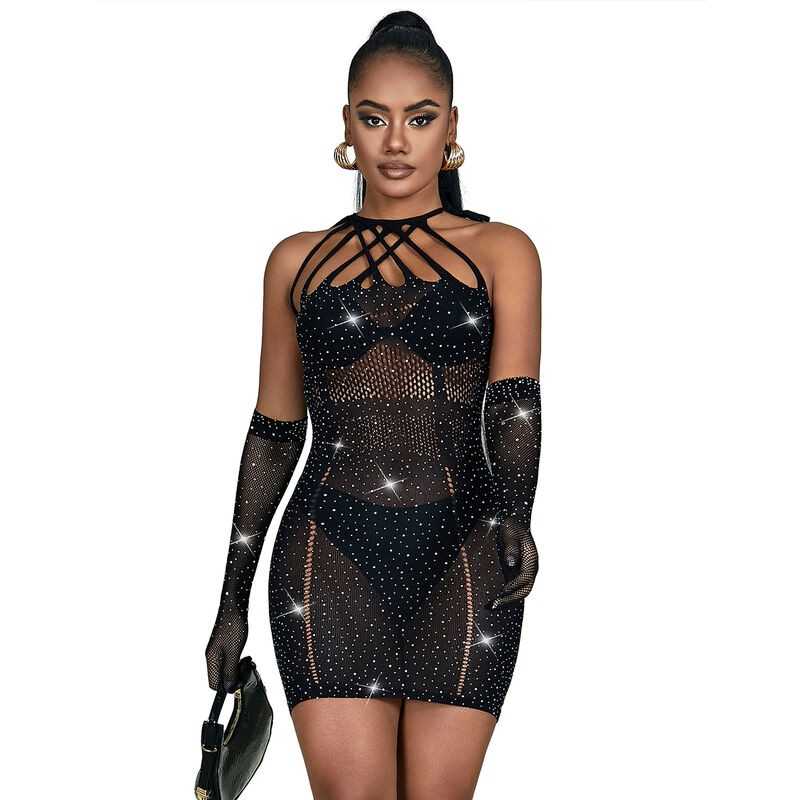 SUBBLIME - 952235 NETZKLEID MIT STRASS SCHWARZ EINHEITSGRÖSSE SUBBLIME - 952235 NETZKLEID MIT STRASS SCHWARZ EINHEITSGRÖSSE