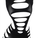 SUBBLIME - 952266 LANGRMELIGER ELASTISCHER NETZ-KLEID SCHWARZ