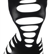 SUBBLIME - 952266 LANGRMELIGER ELASTISCHER NETZ-KLEID SCHWARZ