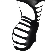 SUBBLIME - 952266 LANGRMELIGER ELASTISCHER NETZ-KLEID SCHWARZ