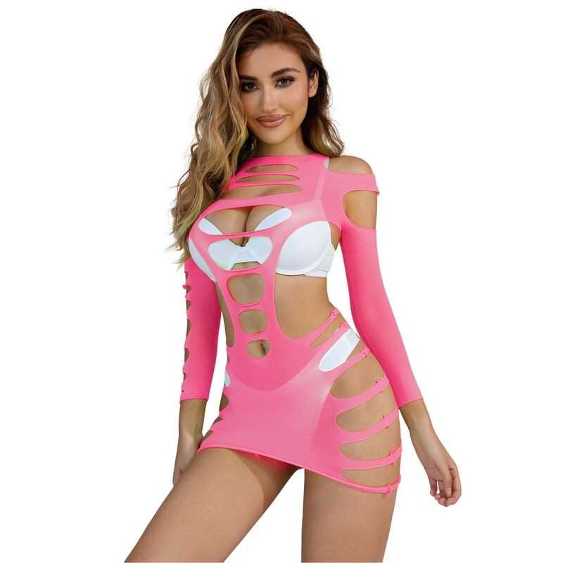 SUBBLIME - 952273 VESTIDO MANGA LONGA COM REDE ELSTICA ROSA SUBBLIME - 952273 VESTIDO MANGA LONGA COM REDE ELSTICA ROSA