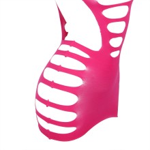 SUBBLIME - 952273 VESTIDO MANGA LONGA COM REDE ELSTICA ROSA