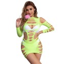 SUBBLIME - 952280 ROBE RÉSILLE ÉLASTIQUE MANCHES LONGUES VERT