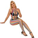 SUBBLIME - 952358 RAINBOW NECKHOLDER NETZ KLEID EINE GROSSE