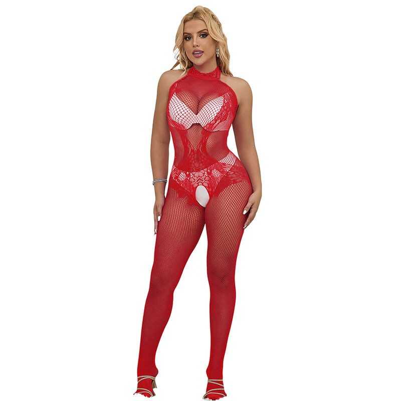 SUBBLIME - 952372 BODYSTOCKING A RETE E PIZZO SENZA CAVALLO CON