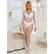 SUBBLIME - 952396 BODYSTOCKING RESILLE AVEC LOSANGES MANCHES