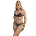 SUBBLIME - 952433 RAINBOW GOLA ALTA SEM MANGAS FISHNET VESTIDO