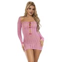 SUBBLIME - 952471 PINK FISHNET DRESS ONE SIZE