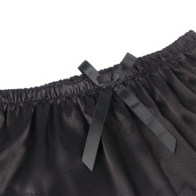 SUBBLIME - 953935 LÄSSIGE SEIDENNACHTHEMD + SPITZENHOSE SCHWARZ S/M