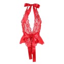 SUBBLIME - 953973 SEXY BODY WITH RUFFLES + BELT RED S/M