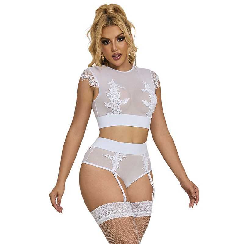 SUBBLIME - 954048 SUTIÃ + CALCINHA COM CINTO-LIGA BRANCO L/XL SUBBLIME - 954048 SUTIÃ + CALCINHA COM CINTO-LIGA BRANCO L/XL