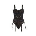 SUBBLIME - 954260 BODY CON CATENE + CINTURA REGGICALZE NERO S/M