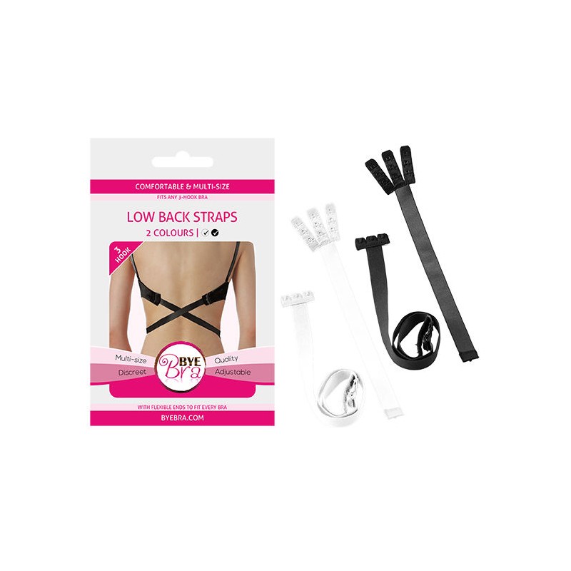 BYE-BRA - ADAPTATEUR DE SOUTIEN-GORGE À DOS OUVERT NOIR BLANC