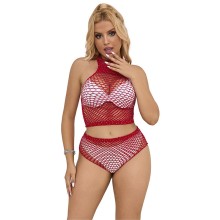 SUBBLIME - 952402 ENSEMBLE RESILLE AVEC LOSANGES ROSES TAILLE