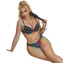 SUBBLIME - 952440 2-TEILIGER NETZ-SATZ LANGARM REGENBOGEN EINE