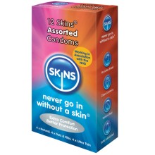 SKINS - CONDOMES DE PELE ASSORTED 12 PACK