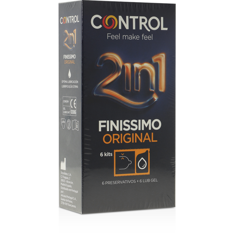 CONTROL - FINISIMO DUO + LUBRIFICANTE 6 UNIDADES