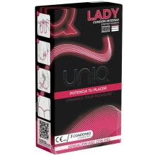 UNIQ - LADY CONDOM PRESERVATIVOS FEMININOS SEM LÁTEX COM CINTA