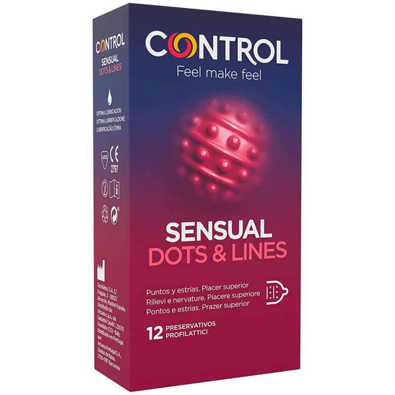 CONTROL - PONTOS E LINHAS SENSUAIS PONTOS E ESTRIAS 12 UNIDADES