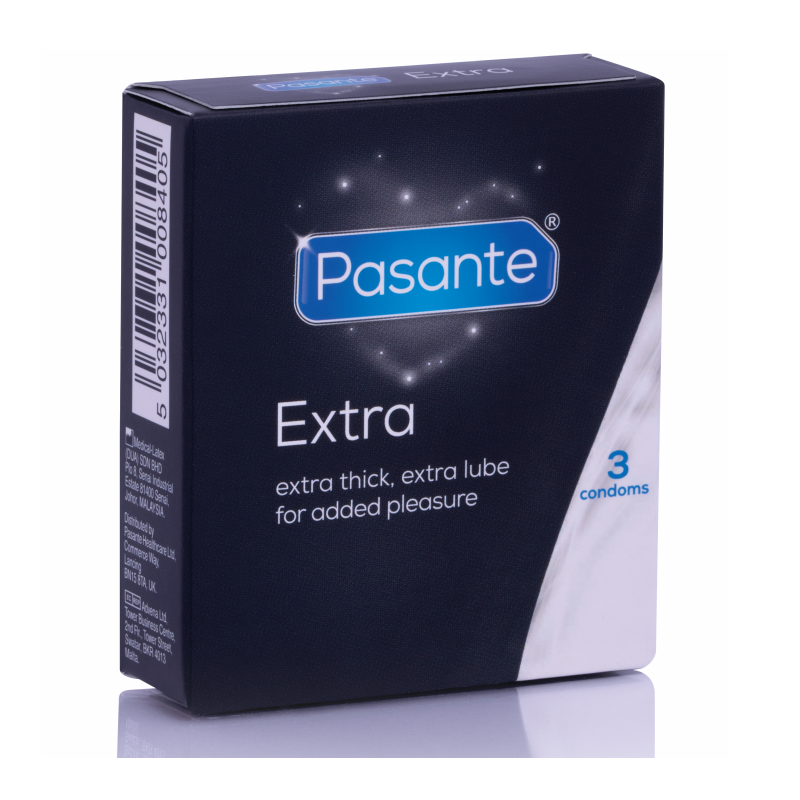 PASANTE - PRÉSERVATIF EXTRA EXTRA ÉPAIS PAR 3 UNITÉS