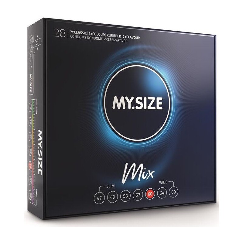 MY SIZE - MIX CONDOMS 60 MM 28 UNITS