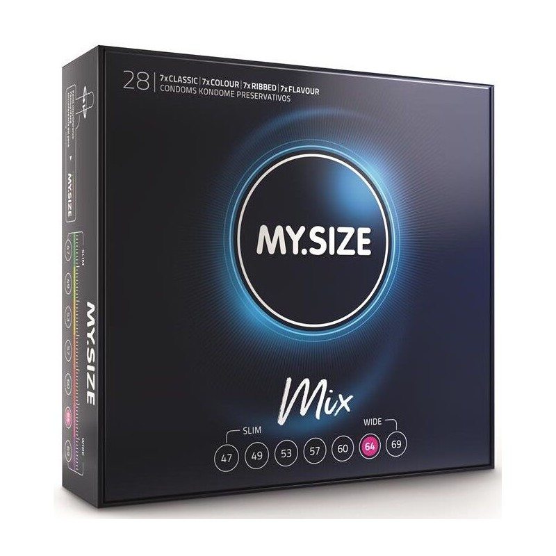 MY SIZE - MIX CONDOMS 64 MM 28 UNITS