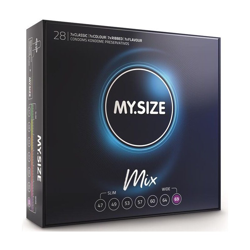 MY SIZE - MIX CONDOMS 69 MM 28 UNITS