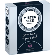 MISTER SIZE - CONDOMS SIZE XXL 64 MM (3 UNITS)