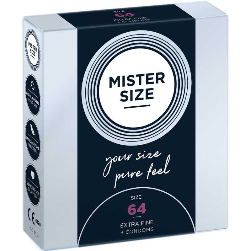 MISTER SIZE - PRESERVATIVI TAGLIA XXL 64 MM (3 UNITÀ) MISTER SIZE - PRESERVATIVI TAGLIA XXL 64 MM (3 UNITÀ)