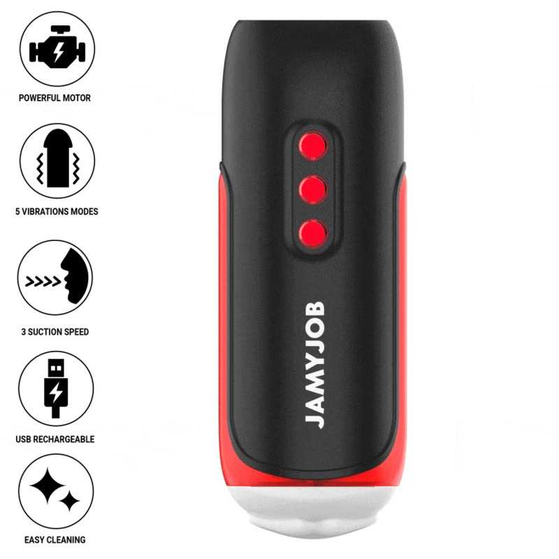 JAMYJOB - BLAZE AUTOMATIC MOUTH MASTURBATOR 5 MODES STIMULATING WAVES AND VIBRATION
