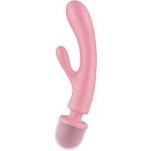 SATISFYER - TRIPLE LOVER RABBIT VIBRADOR MASSAGER CINZA