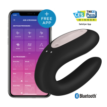 SATISFYER - DOUBLE JOY CON APP ROXO