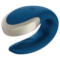 SATISFYER - DOUBLE LOVE LUXURY PARTNER VIBRATOR BLUE