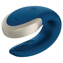 SATISFYER - DOUBLE LOVE LUXURY PARTNER VIBRATOR BLUE